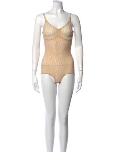 Pre-owned Dior Vintage 1970's Bodysuit In Neutrals