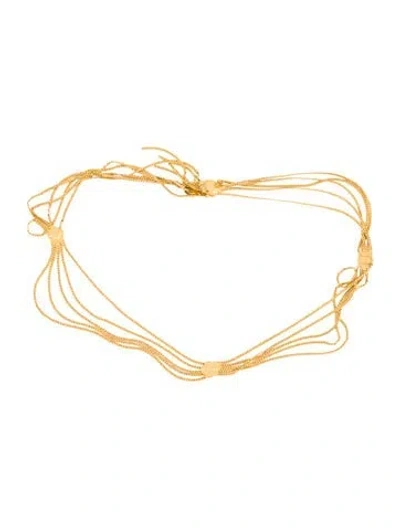 Pre-owned Dior Vintage 1970's Chain-link Belt In Gold