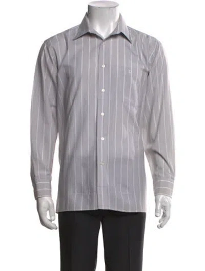 Pre-owned Dior Vintage 1970's Dress Shirt In Gray