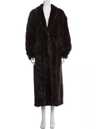 Pre-owned Dior Vintage 1970's Fur Coat In Brown