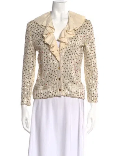 Pre-owned Dior Vintage 1970's Top In Neutral