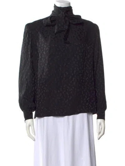 Pre-owned Dior Vintage 1980's Blouse In Black