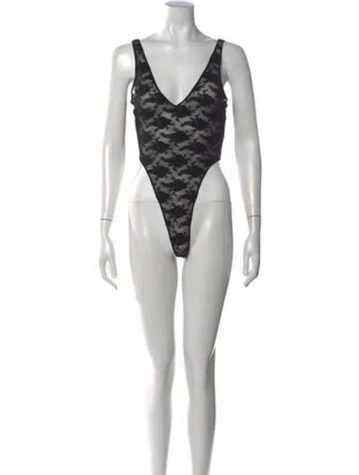 Pre-owned Dior Vintage 1980's Bodysuit In Black