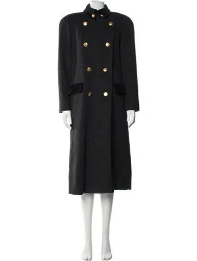 Pre-owned Dior Vintage 1980's Coat In Black/grey