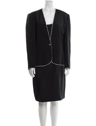 Pre-owned Dior Vintage 1980's Dress Set In Black