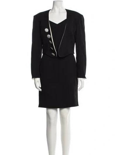 Pre-owned Dior Vintage 1980's Dress Set In Black