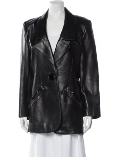 Pre-owned Dior Vintage 1980's Faux Fur Coat In Black