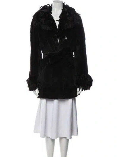 Pre-owned Dior Vintage 1980's Faux Fur Coat In Brown