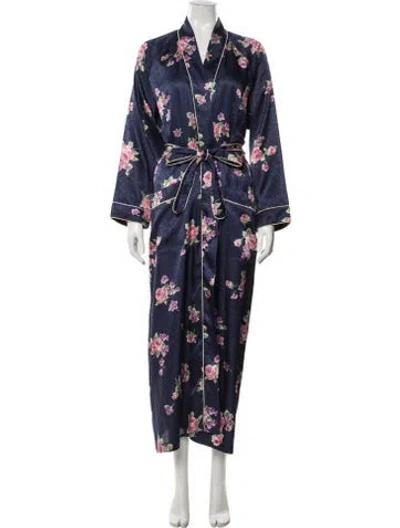 Pre-owned Dior Vintage 1980's Robe In Blue