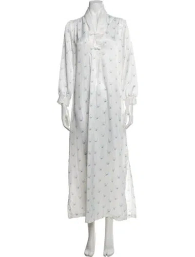Pre-owned Dior Vintage 1980's Robe In White