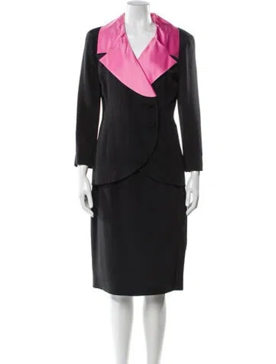 Pre-owned Dior Vintage 1980's Skirt Suit In Black