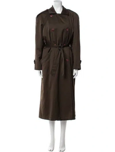 Pre-owned Dior Vintage 1980's Trench Coat In Brown