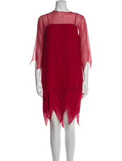 Pre-owned Dior Vintage 1985 Dress Set In Red
