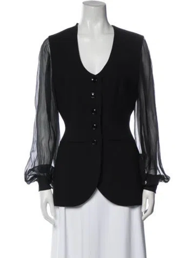 Pre-owned Dior Vintage 1990's Button-up Top In Black