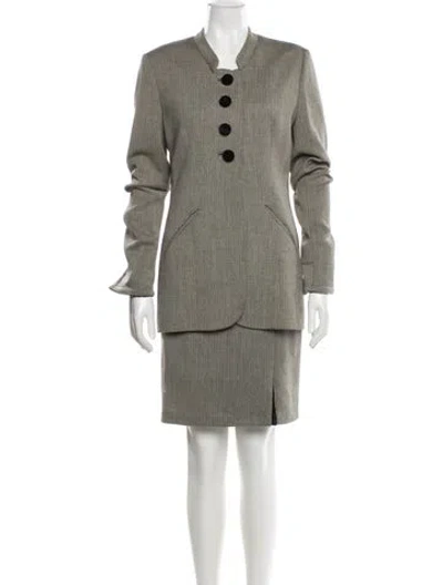 Pre-owned Dior Vintage 1994 Skirt Suit In Gray