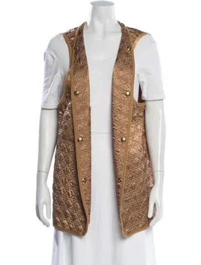 Pre-owned Dior Vintage 1996 Vest In Gold/metallic