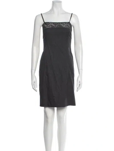Pre-owned Dior Vintage 1997 Mini Dress In Gray