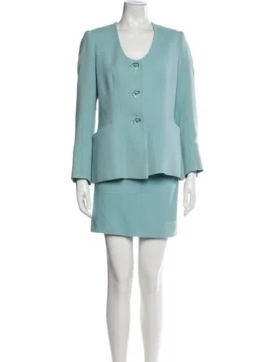 Pre-owned Dior Vintage 1997 Skirt Suit In Blue