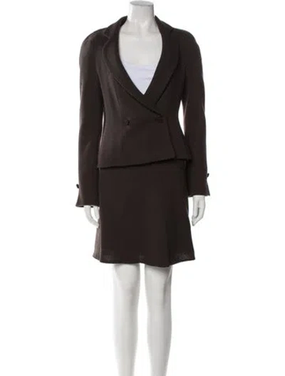 Pre-owned Dior Vintage 1997 Skirt Suit In Brown