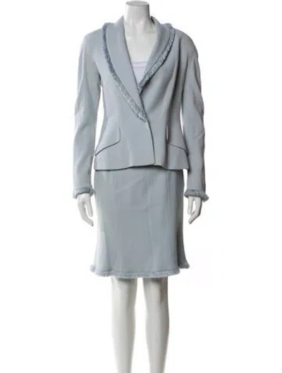 Pre-owned Dior Vintage 1998 Skirt Suit In Blue
