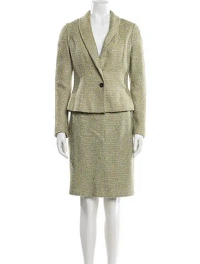 Pre-owned Dior Vintage 1998 Skirt Suit In Green
