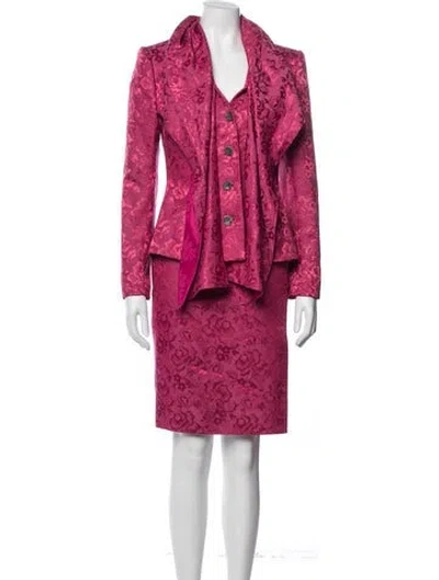 Pre-owned Dior Vintage 1998 Skirt Suit In Pink