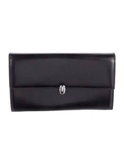 Pre-owned Dior Vintage 1999 Continental Wallet In Black