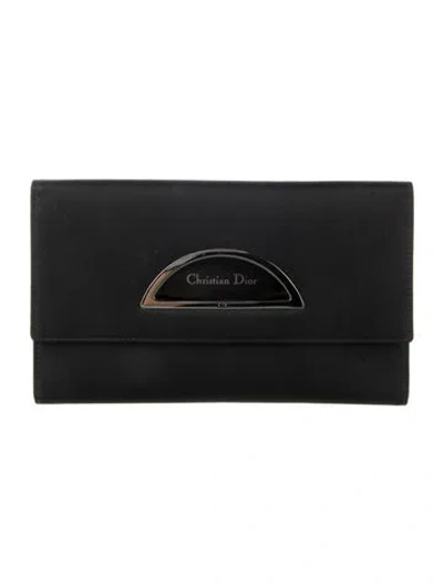Pre-owned Dior Vintage 1999 Continental Wallet In Black