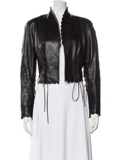 Pre-owned Dior Vintage 2000 Biker Jacket In Brown
