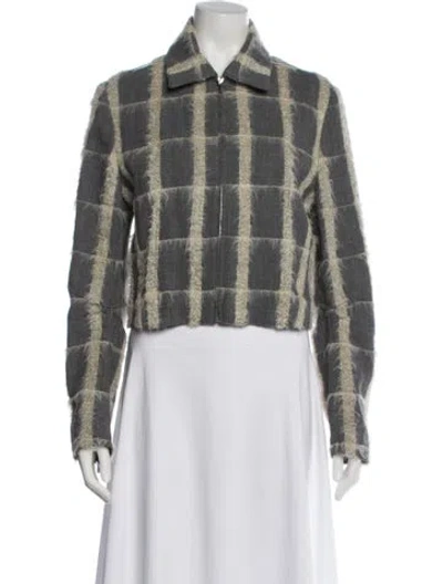 Pre-owned Dior Vintage 2000 Biker Jacket In Gray