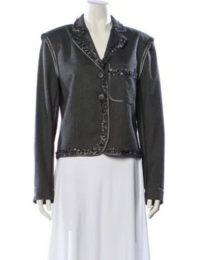 Pre-owned Dior Vintage 2000 Biker Jacket In Gray