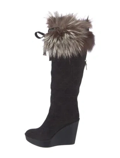 Pre-owned Dior Vintage 2000's Boots In Blue