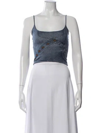 Pre-owned Dior Vintage 2000 Crop Top In Blue