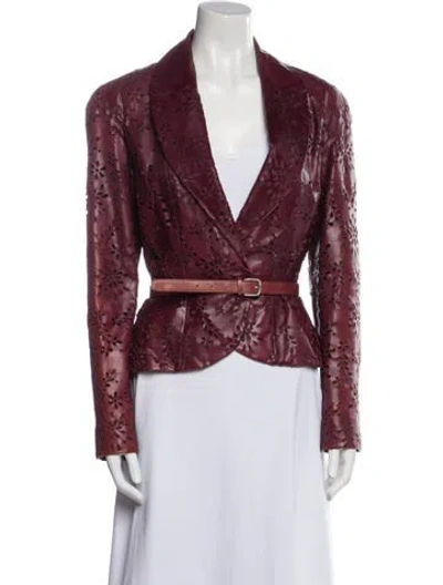 Pre-owned Dior Vintage 2000 Evening Jacket In Burgundy