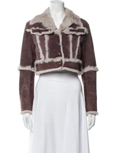 Pre-owned Dior Vintage 2000 Fur Jacket In Purple