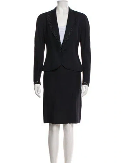 Pre-owned Dior Vintage 2000 Skirt Suit In Blue