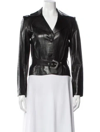 Pre-owned Dior Vintage 2001 Biker Jacket In Black