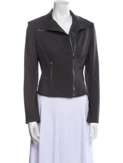 Pre-owned Dior Vintage 2001 Biker Jacket In Gray