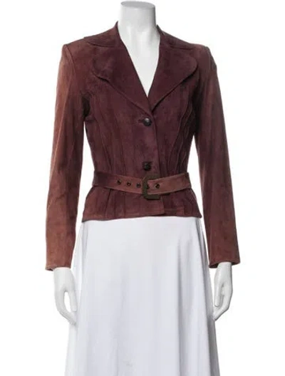 Pre-owned Dior Vintage 2001 Blazer In Burgundy
