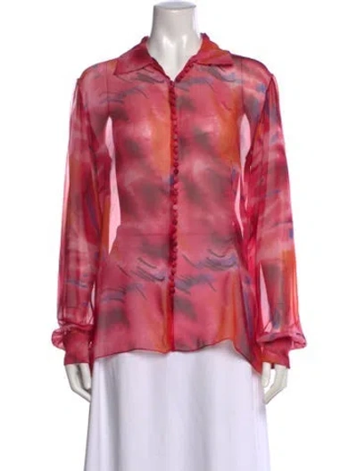 Pre-owned Dior Vintage 2001 Blouse In Pink