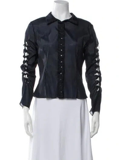 Pre-owned Dior Vintage 2001 Button-up Top In Blue