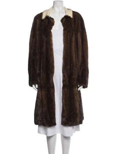 Pre-owned Dior Vintage 2001 Fur Coat In Brown
