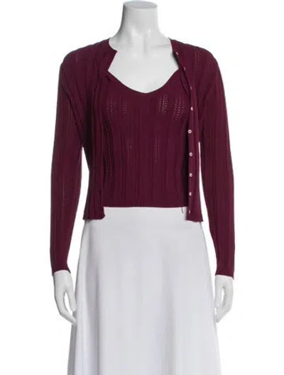 Pre-owned Dior Vintage 2001 Sweater In Burgundy