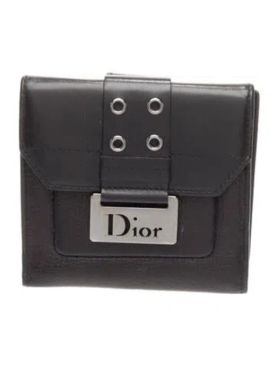 Pre-owned Dior Vintage 2002 Bifold Wallet In Black