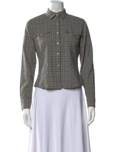 Pre-owned Dior Vintage 2002 Button-up Top In Gray