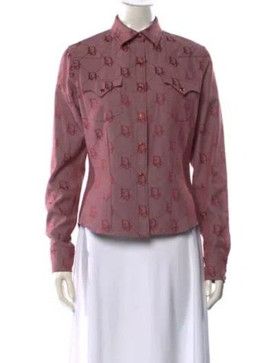 Pre-owned Dior Vintage 2002 Button-up Top In Pink