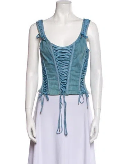 Pre-owned Dior Vintage 2002 Top In Blue