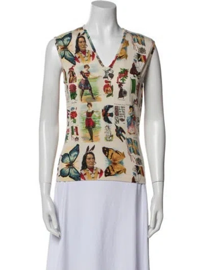 Pre-owned Dior Vintage 2002 Top In Neutral