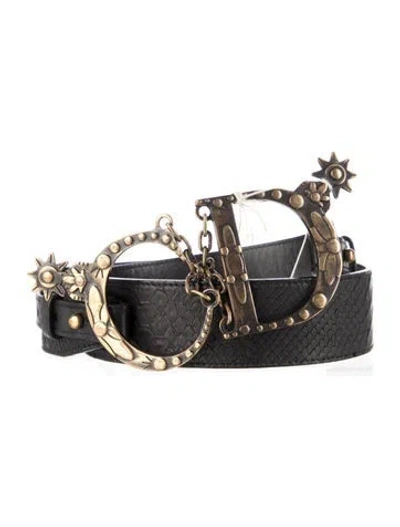 Pre-owned Dior Vintage 2002 Waist Belt In Black
