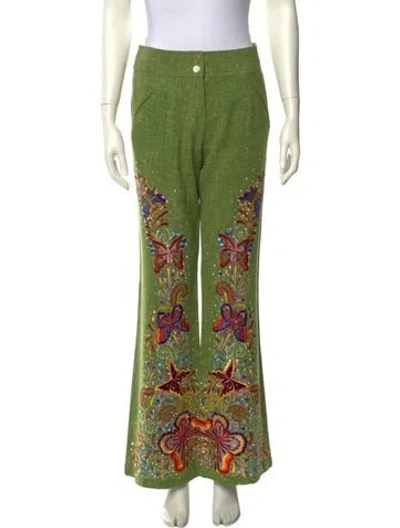Pre-owned Dior Vintage 2002 Wide Leg Pants In Green